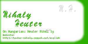 mihaly heuter business card